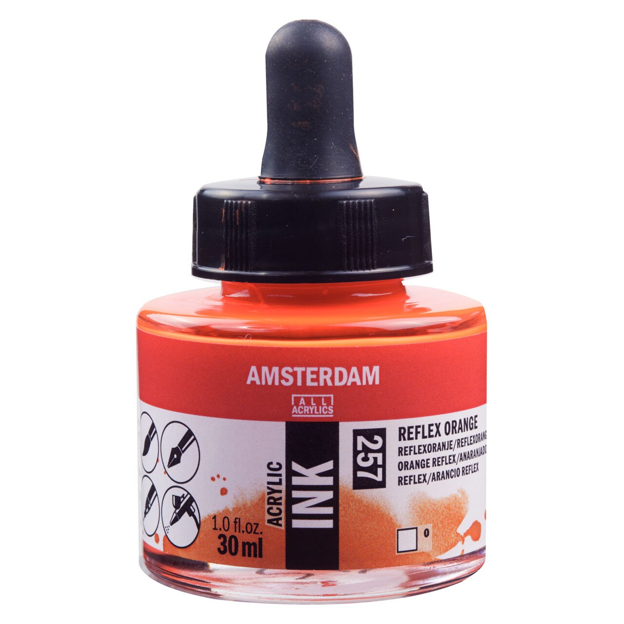 Amsterdam Acrylic Ink, 30ml, Reflex Orange